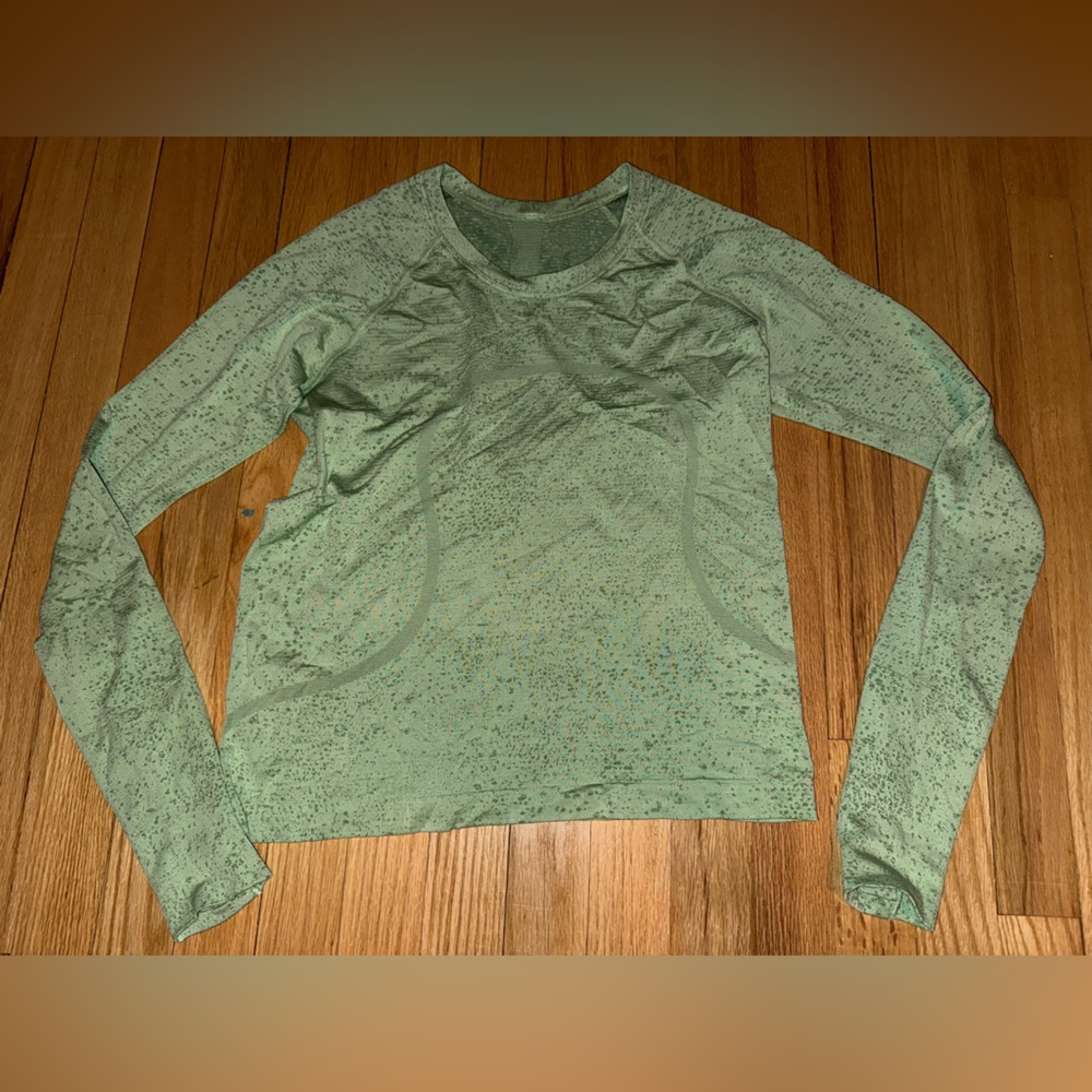 lululemon athletica Mint Green Long Sleeve Tee